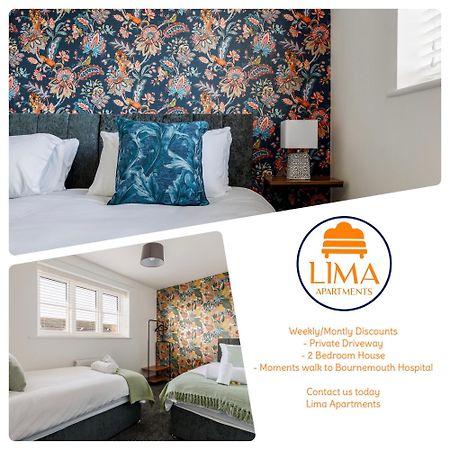 2 Bedroom House-Driveway - Bournemouth Hospital - Long Stay Discounts - Lima Apartments Ltd 外观 照片
